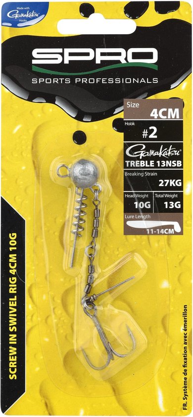 Spro Screw In Swivel Rig 11cm -Shad Lengte 16-24cm - Maat : 25g van Spro