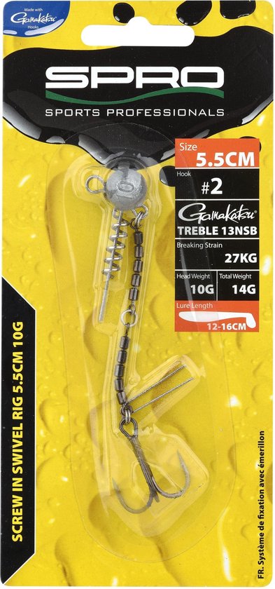 Spro Screw In Swivel Rig - 5.5cm - 15g - Zilver van Spro