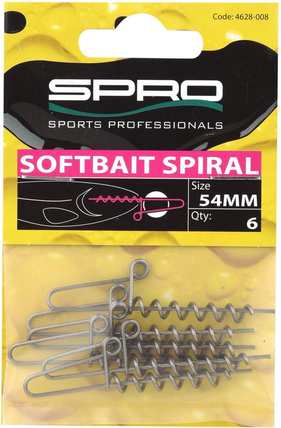 Spro Softbait Spiral - 54mm - 6 Stuks - Grijs