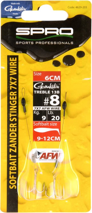 Spro Softbait Zander Stinger 7x7 - 7.5 cm - haak 4 van Spro