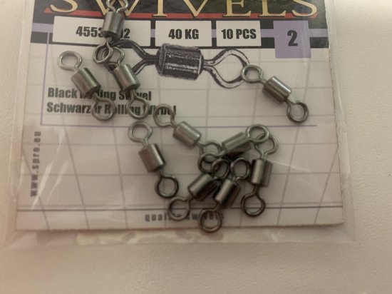 Spro - tonwartel - swivel - 10 stuks - maat 2 - 40 kg van Spro