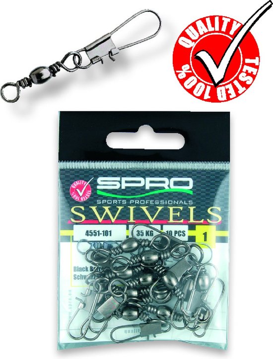 Spro wartels | Maat 4 | 24 kg trekkracht | 10 stuks van Merkloos