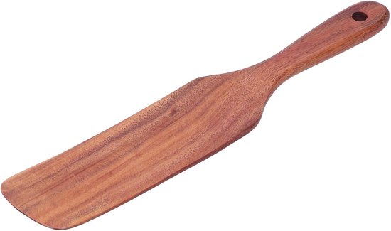 Spurtle, lange steel frituren spatel biefstuk schop spurtle servies keuken kookgerei gereedschap voor huishoudelijk bakken, koken (29 x 5,5 cm)