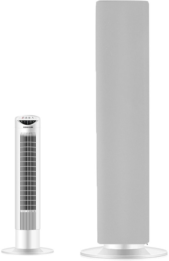 Staande Ventilator Stofkap - Torenventilator Stofkap - Oxford Stof - Universeel - 36 × 107 cm - grijs - Stofdichte Beschermhoes voor Staande Ventilator - Volledige Dekking