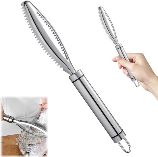 Stainless Steel Fish Descaler - Professionele Vis Schubber - Keukenhulp voor Vis Schalen Verwijderen