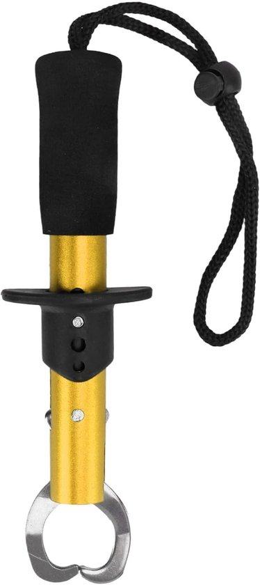 Stainless Steel Fish Lip Gripper, Fish Grip Holder Fishing Tool with Wristband Fishing Gear Accessories - ShopVlot