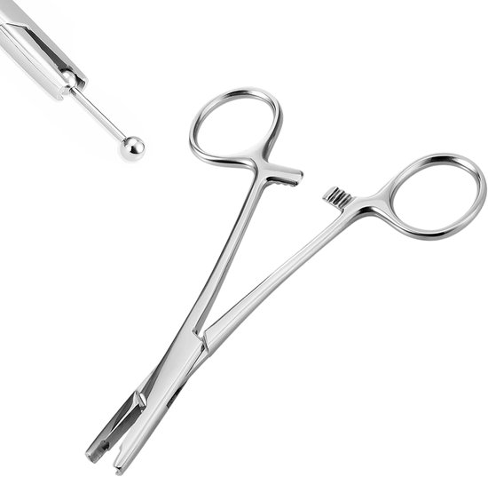 stalen piercing, 3 mm, gereedschap voor het bevestigen van oren, lippen, neus en wenkbrauwen