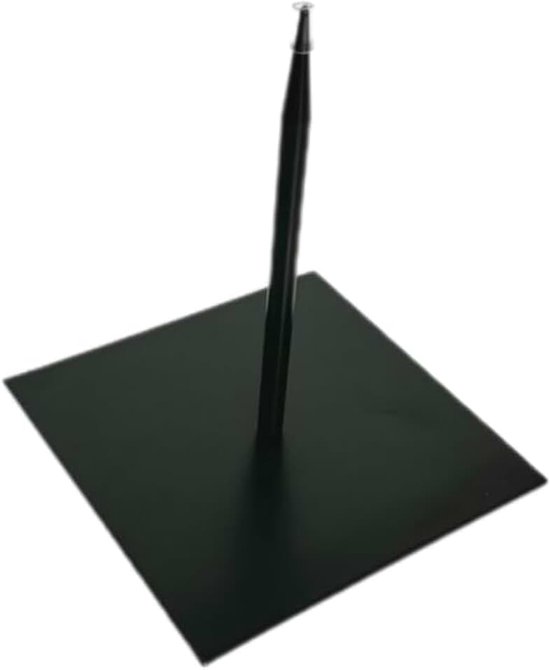 Standaard in zwart - 18 x 18 cm metalen voet voor doe-het-zelfprojecten - objectstandaard voor sculpturen - decoratieve standaard met standaard