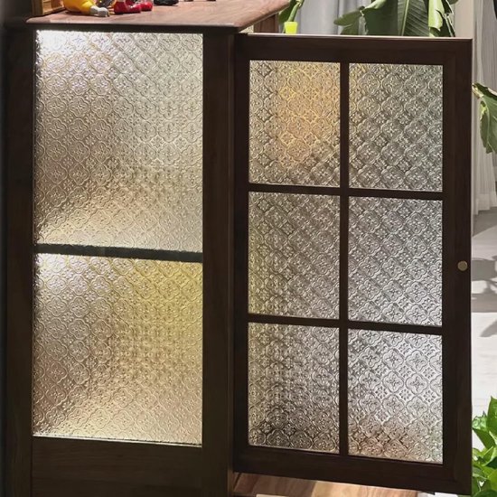 statisch hechtende folie, vintage bloeiende crabapple-patroon, matte decoratieve raamfolie voor badkamer, deur, huis, glasdecoratie, UV-blokkering (45 x 200 cm)