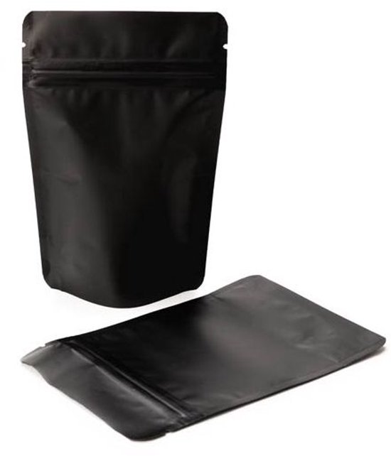 Stazakken Matt Zwart 8x5x13cm | 28 gram (100 stuks)