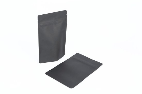 Stazakken Zwart Kraft 8x5x13cm | 28 gram (100 stuks) | Doypacks | Stand up pouches