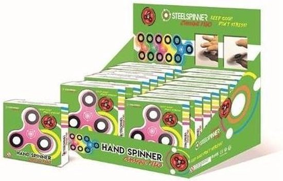 STEELSPINNER - HAND FINGER - Display Classic FLUO 16pces : P.Derive , ML van STEELSPINNER