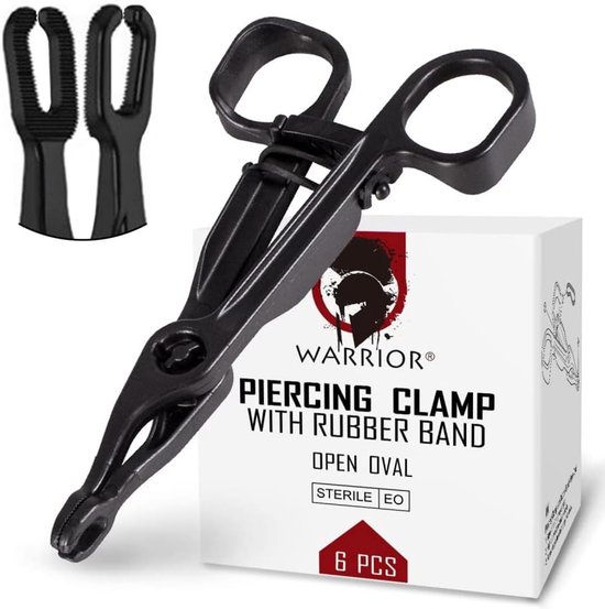 Sterile disposable pliers for piercing plastic pliers 6 pieces WARRIOR disposable pliers Open Oval