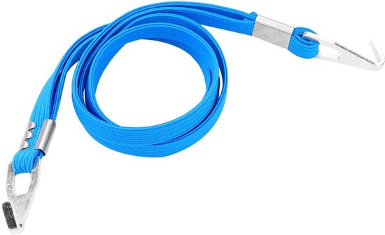 Sterke Elastische Bagageriem met Haken voor Fiets, Scooter en Motor - Bagageband Zwart