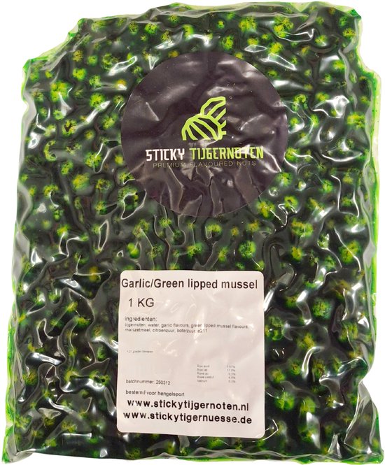 Sticky Tijgernoten Garlic & Green Lipped Mussel 1 kg Tigernuts Kant-en-Klaar Tiger Nuts Stickmix van Merkloos