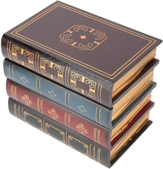 stijl decoratieve nep boek doos, prachtige uitstraling Vintage nep boek doos, vintage voor fotografie schieten rekwisieten plank decoratie(B trumpet)