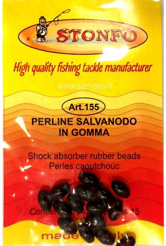 Stonfo Rubber Parels (15 pcs) - Maat : 3 (11x14mm) van Stonfo