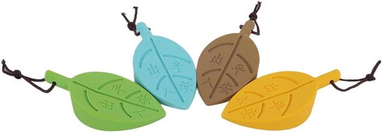 Stoppers, bladvormig, antislip rubberen wig, grappige bescherming voor raamstoppers (blauw/groen/geel/bruin)