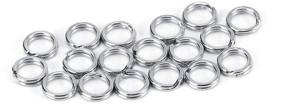 Store_7 - Fishing Split Rings - Roestvrij Staal - Sterke Verbindingen - 50pcs - Perfect voor Lure Connectors - Ideaal voor Vissers van Merkloos