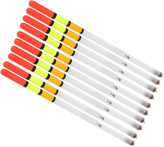 Store_8 - Vissers Float Set - Robuuste Plastic Vissersaccessoires - 10 Stuks - Zeevissen - IJs- en Stroomvissen - Duurzaam en Lichtgewicht - Ideaal... van Merkloos