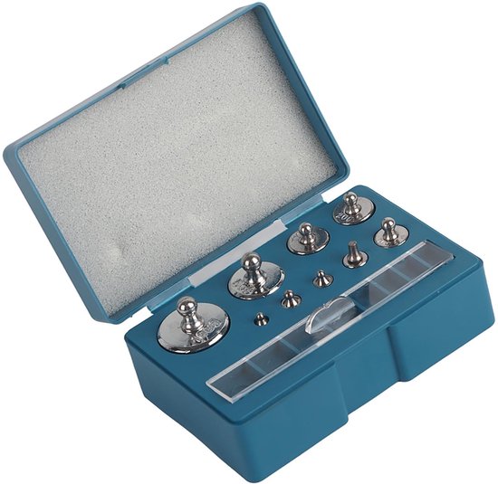 Store_9 - 17Pcs Étalonnage de Poids - Precisie Gewichten - 212g Set - Zilver - Calibration Weights - Voor Professioneel Gebruik - Inclusief Opbergdoos van Merkloos