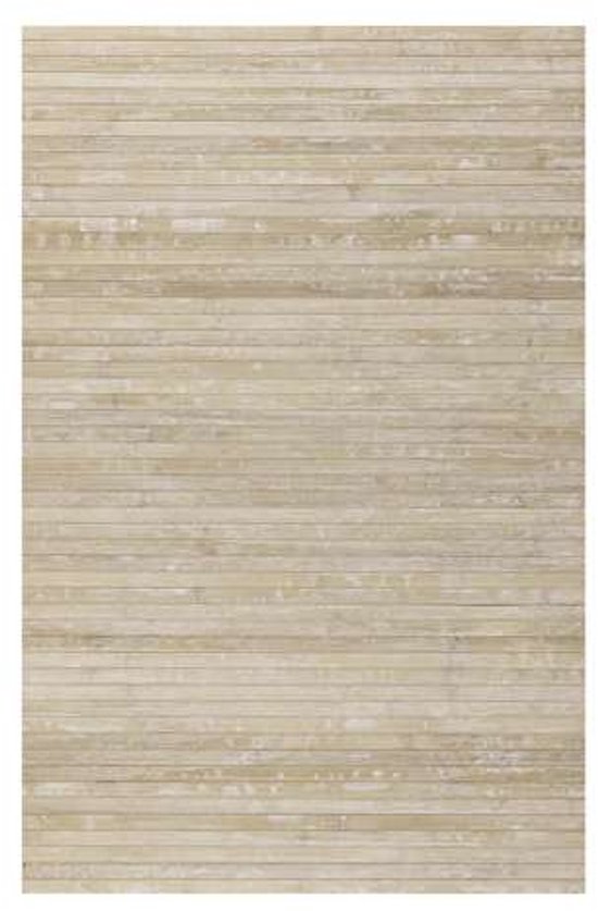 Storesdeco natuurlijke bamboe vloerkleed, antislip – grijs Beige, 60x90cm