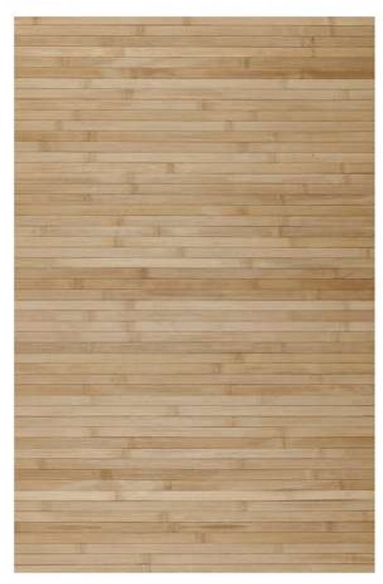 Storesdeco natuurlijke bamboe vloerkleed, antislip – grijs lichtbruin,50 x 200 cm