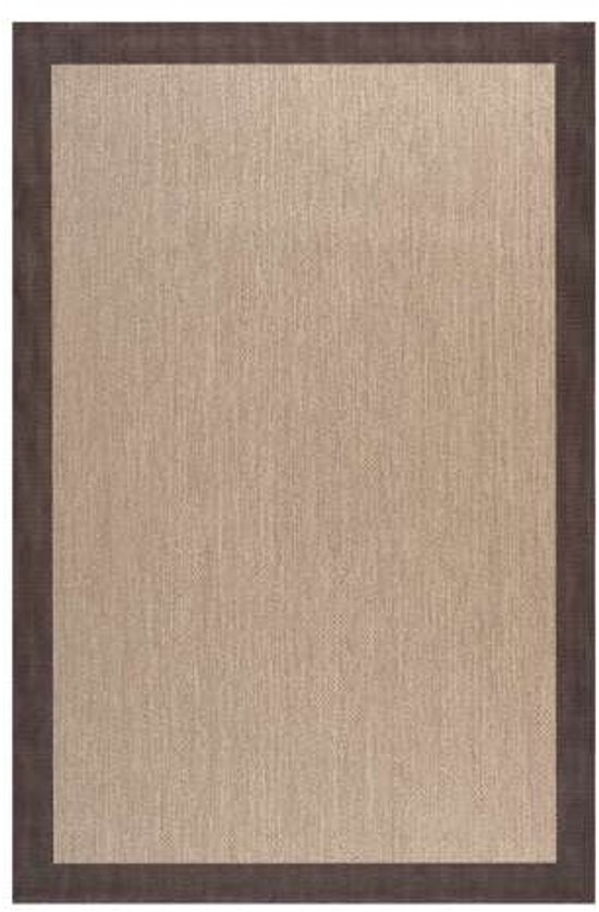Storesdeco Premium vinyl vloerkleed, antislip, binnen/buiten - donkerbruin, 60 x 90 cm