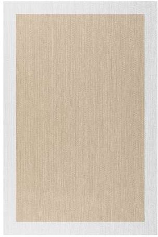 Storesdeco Premium vinyl vloerkleed, wasbaar, antislip en slijtvast – Beige-Wit 80x150 cm
