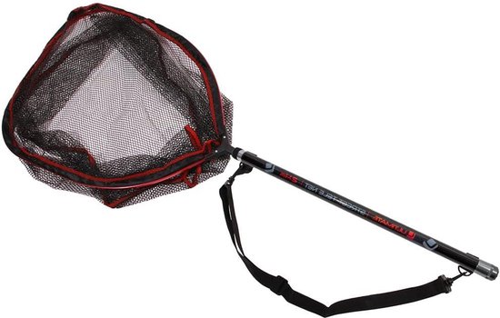 Streetfishing Landingsnet - Schepnet Visnet - Vis Vangen - Afgeplatte Voorkant - 40x50cm 2.40m - Veelkleurig