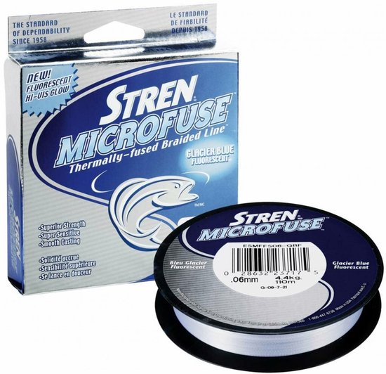 Stren Microfuse Gevlochten Lijn - Vislijn - Fluorescent Visdraad- Onzichtbaar Onder Water - 0,15mm 7,90kg 110m