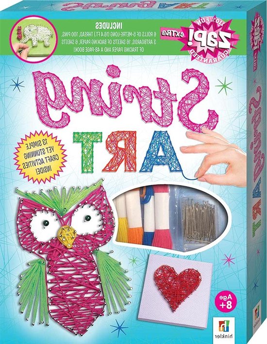 String Art Boek - Knutselboek Creatief - Kinderen Knutselen - Instructieboek - 19 x 4 x 26 cm - Niet gespecificeerd van Merkloos