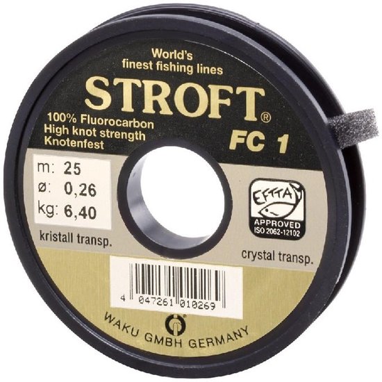 Stroft Fluorocarbon Nr. 1 0.26 mm 6.3kg van Stroft