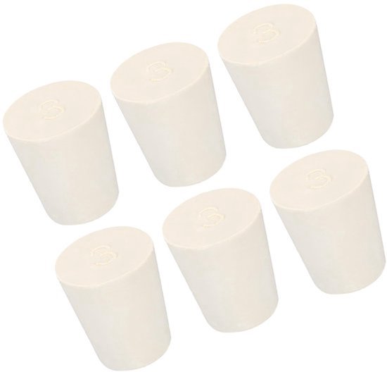 stuks taps toelopende rubberen pluggen, 17 mm tot 23 mm massieve siliconen stop, taps toelopende rubberen stop voor laboratoriumafdichting, laboratoriumstop met gat voor reageerbuisdoppen voor