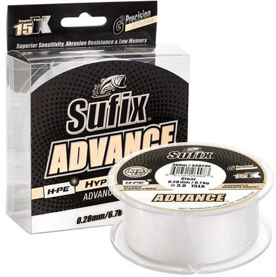 Sufix Advance clear - 300 m - 0.20 mm van Merkloos