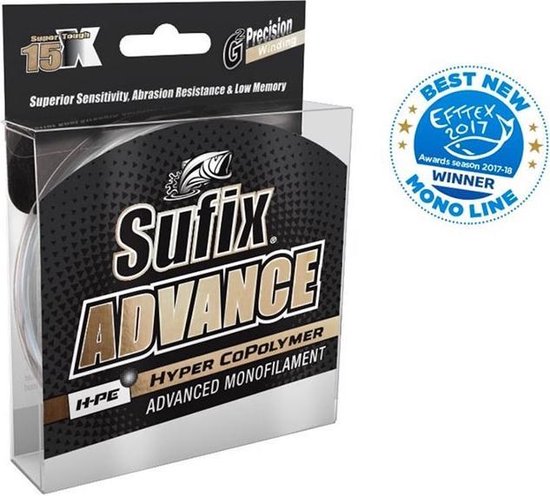Sufix Advance clear - 300 m - 0.25 mm van Merkloos