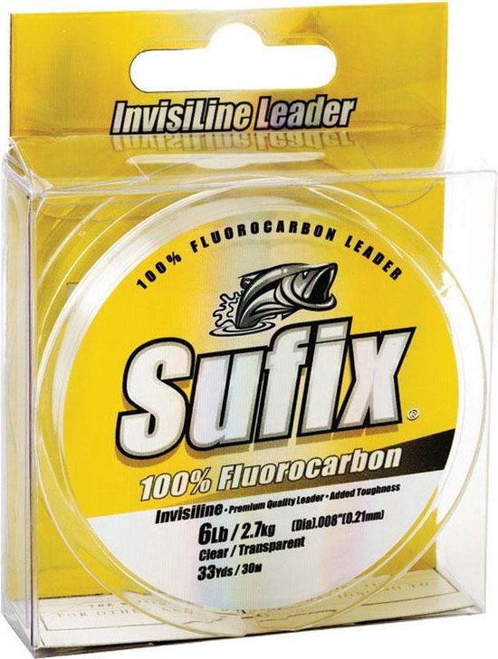 Sufix Invisiline Clear Socket Fluorocarbon | 50m Clear 0.27mm van Sufix
