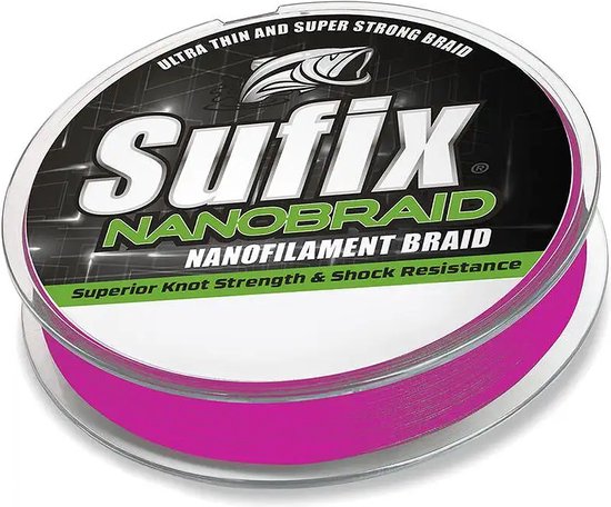 Sufix Nanobraid Hot Pink | 100m Hot Pink 0.08mm van Sufix