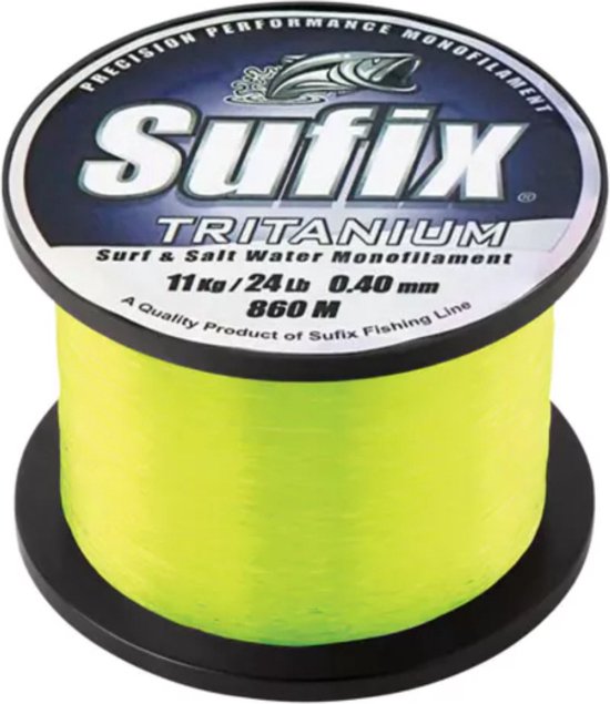 Sufix Tritanium 1/4 Lb Spoel | Neon Chartreuse 0.33mm Neon Chartreuse