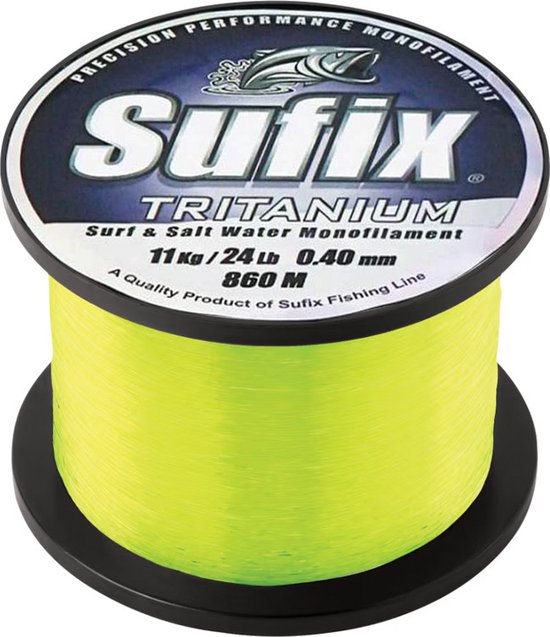 Sufix Tritanium 1/4 Lb Spoel | Neon Chartreuse 0.37mm Neon Chartreuse van Sufix