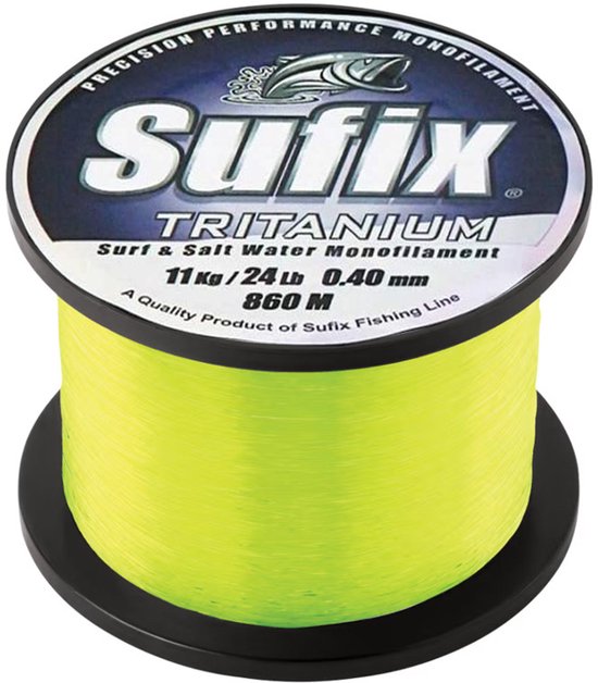 Sufix Tritanium 1/4 Lb Spoel | Neon Chartreuse 0.40mm Neon Chartreuse van Sufix