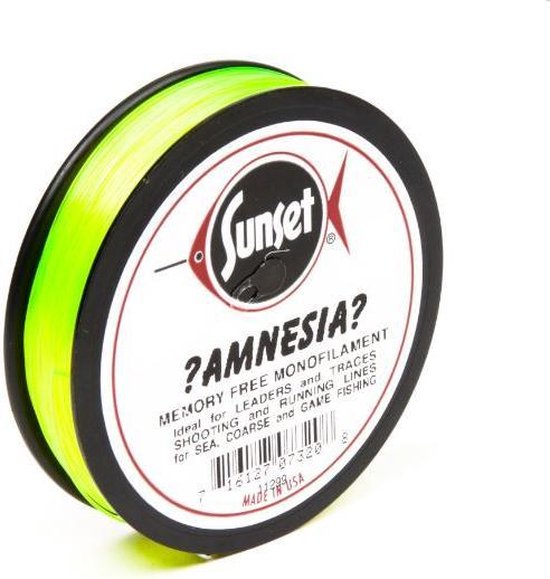 Sunset Amnesia vislijn - 100 meter - Geel - 5,6 kg - visdraad van Merkloos
