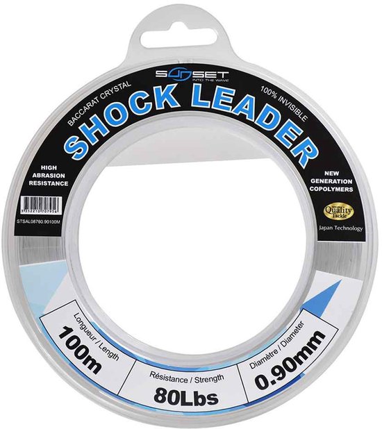 Sunset Rs Competition Shock Leader Baccarat Crystal 100 M Monofilament Transparant 1.00 mm van Merkloos