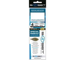 Sunset Surfcasting Rig Special Fluorocarbon Branch Line Flat Fish Special 130cm (3 pcs) - Maat : Haak 6 - 0.50mm