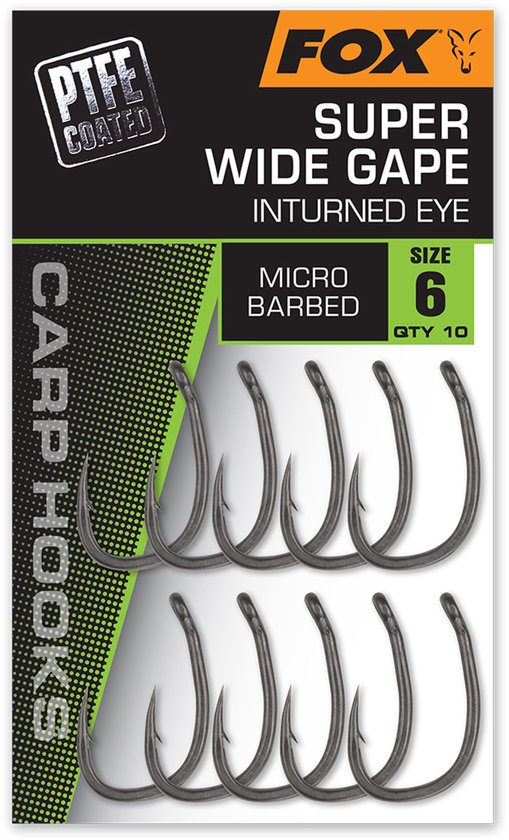 Super Wide Gape Inturned Eye Fox | Karper Haken | Karperhaken | Karper | Karpervissen | Karper Vissen