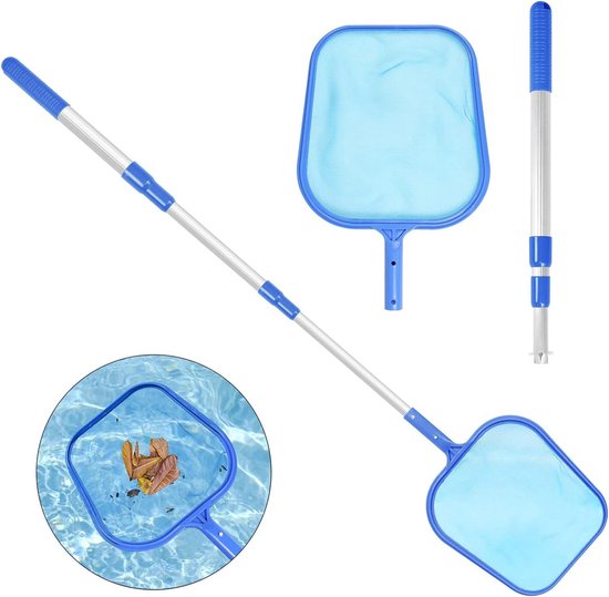Swimming Pool Skimmer Net - Aluminum Telescopic - 46-107 cm - Cleaning Leaves & Debris - Pools, Spas, Gardens, Ponds van Umi