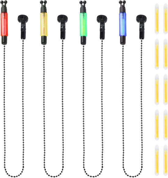 Swinger beetverklikkers - Hengel accessoires - Karpervissen - Geïntegreerde beetmelder - 4 stuks - Rood geel