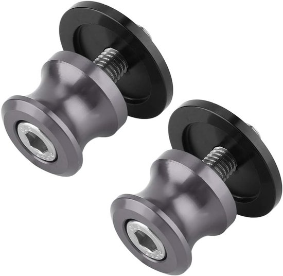 Swivel Arm Spool - 2Pcs - 6mm - Motorcycle CNC Rear Stand - Swivel Arm Coil Sliders - Standard Swingarm Bobbins - Titanium - YZF R1 - Paddock Stand Bobbins - 6mm Standard Bobbins - Titanium Kleur van Merkloos