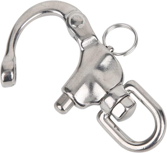 Swivel Eye Snap Closure 316 Stainless Steel Quick Release Shackle - Swivel Hook - Sailing Rigging Clip - Sailboat Shackles - Clip for Mountaineering - Hiking van Merkloos