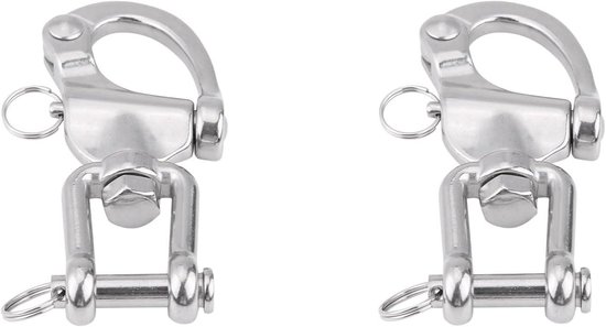 Swivel Snap Shackle voor Zeilboot met 316 Rvs - Set van 2 - Val en Spinnaker Bevestiging van Merkloos